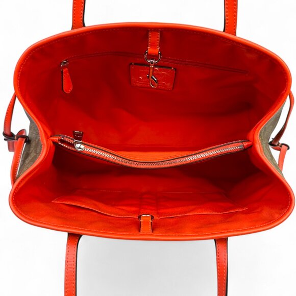 Coach Signature Coated Canvas Drawstring Carryall Bag - Picture 13 of 16